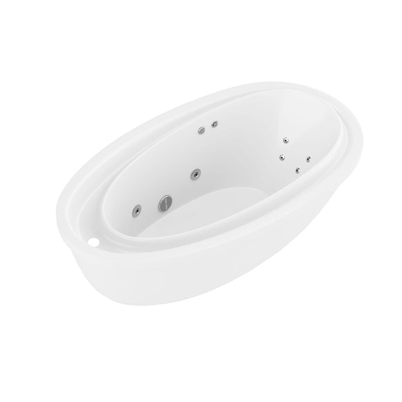 Leni 5.9 ft. Jetted Whirlpool Tub with Reversible Drain in White