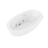 Leni 5.9 ft. Jetted Whirlpool Tub with Reversible Drain in White