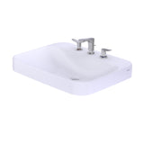 TOTO LT416.8G#01 Arvina Rectangular 23" Bathroom Sink with CEFIONTECT for 8" Center Faucets, Cotton White