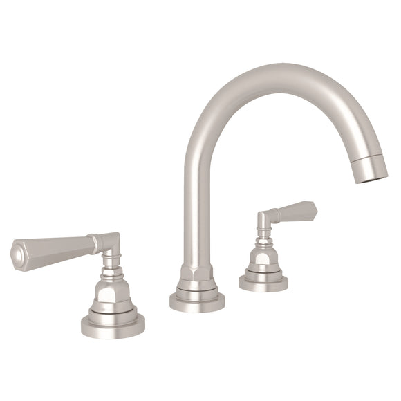 House of Rohl A2328LMSTN-2 San Giovanni C-Spout Widespread Bathroom Faucet