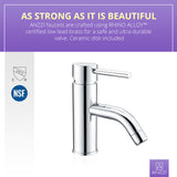 ANZZI L-AZ030 Bravo Series Single Hole Single-Handle Low-Arc Bathroom Faucet in Polished Chrome