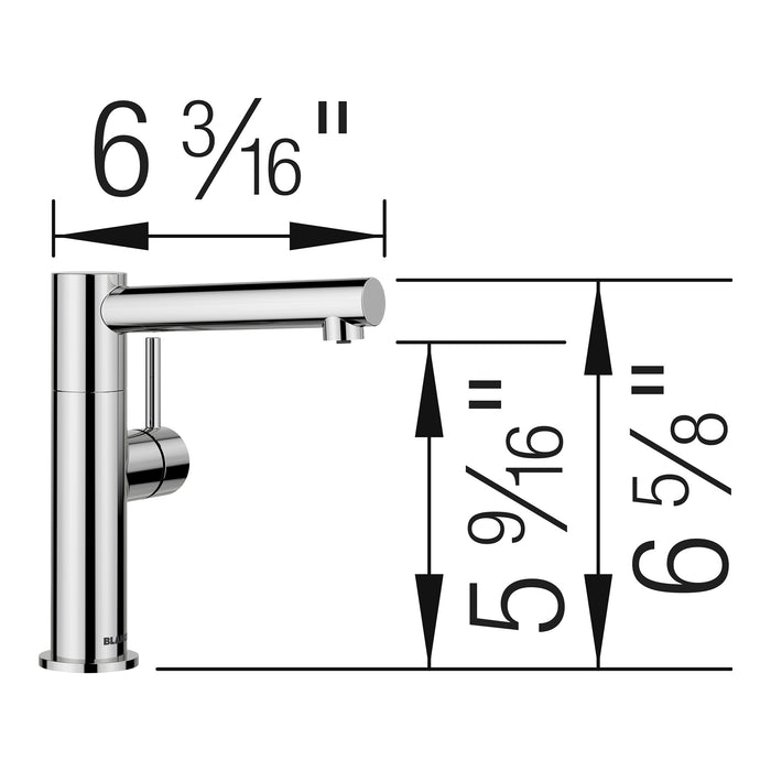 Blanco 527563 Alta II Low Arc Beverage Faucet - RO Compatible - Chrome