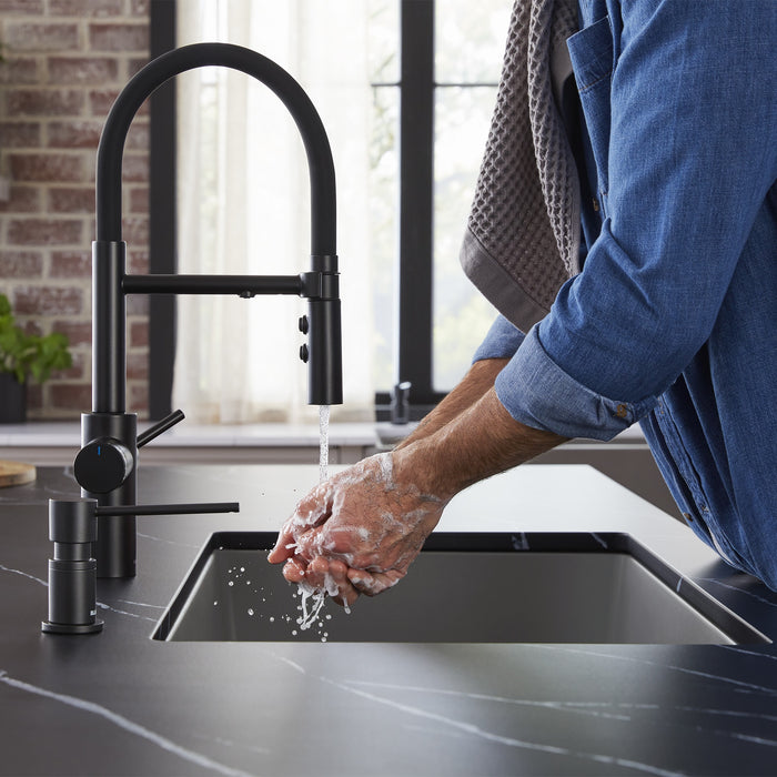 Blanco 442992 Catris Flexo Filter-Ready Semi-Pro Pull-Down Dual-Spray Kitchen Faucet - Matte Black