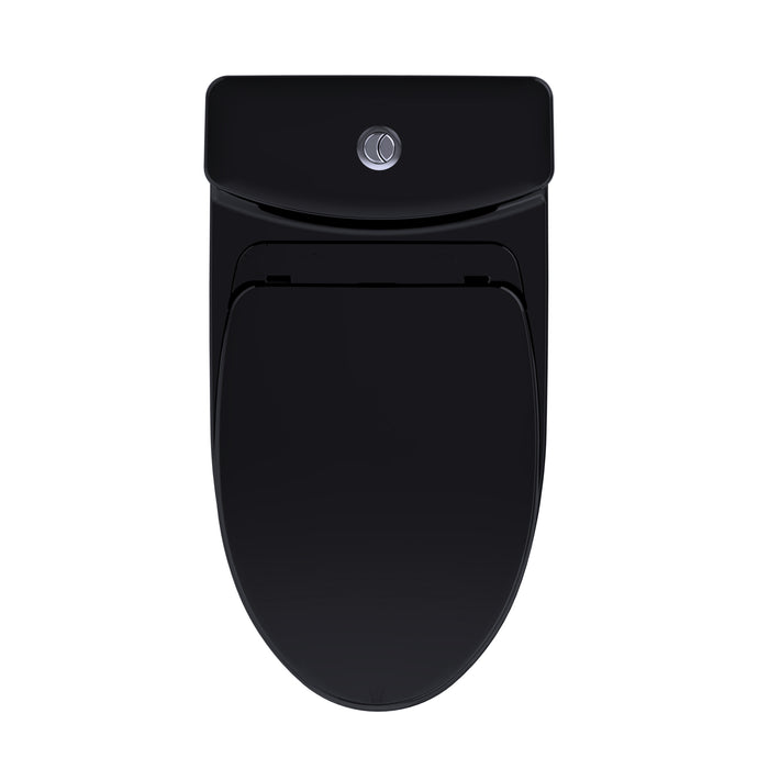 TOTO MS646124CEMFN#51 Aquia IV One-Piece Dual Flush WASHLET+ Ready Toilet, Ebony