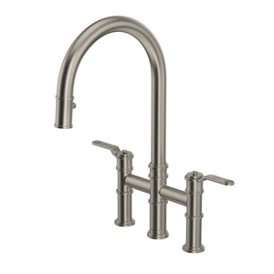 Rohl U.4549HT-STN-2 Perrin and Rowe Armstrong Bridge Kitchen Faucet