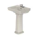TOTO LPT532.4N#12 Promenade 24" x 19-1/4" Pedestal Bathroom Sink for 4" Center Faucets, Sedona Beige