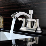 ANZZI L-AZ014BN Vista Series 4" Centerset 2-Handle Mid-Arc Bathroom Faucet in Brushed Nickel