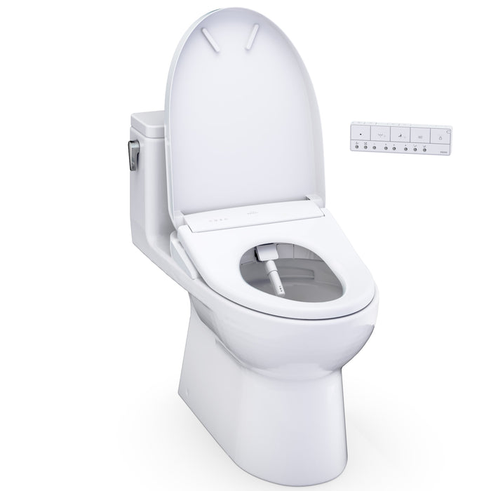 TOTO MW6724726CUFGA#01 Redington 1G WASHLET+ S7 One-Piece Elongated 1.0 GPF Auto Flush Universal Height Toilet