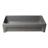 ALFI Brand AB36TRGM 36" Grey Matte Above Mount Fireclay Bathroom Trough Sink