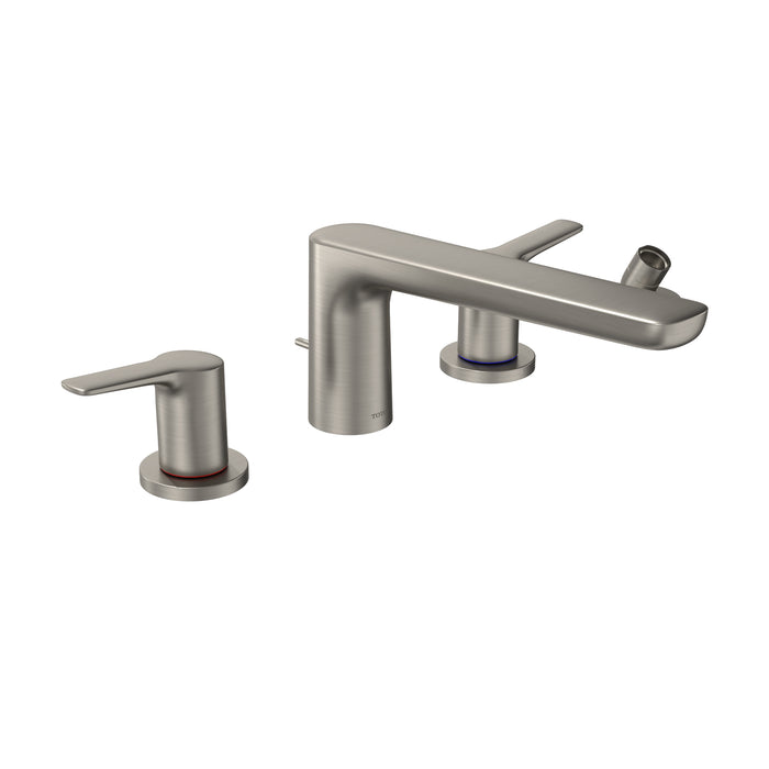 TOTO TBG03202U#BN GS Four-hole Deck-Mount Roman Tub Filler Trim with Handshower, Brushed Nickel