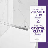 ANZZI SD05301CH-3260R 5 ft. Bathtub in White with 34" x 58" Frameless Tub Door in Polished Chrome