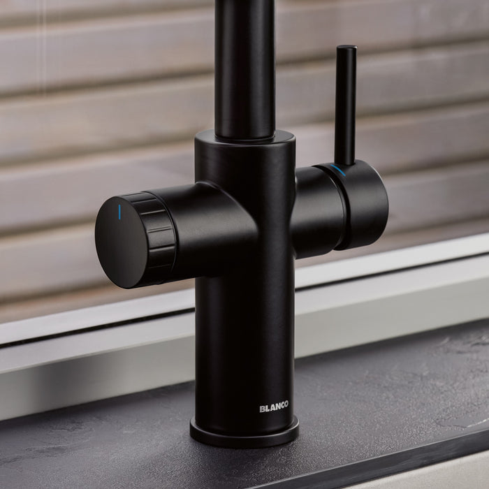 Blanco 442992 Catris Flexo Filter-Ready Semi-Pro Pull-Down Dual-Spray Kitchen Faucet - Matte Black