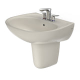 TOTO LHT241.4G#12 Supreme Oval Wall-Mount Bathroom Sink with Shroud for 4" Center Faucets, Sedona Beige