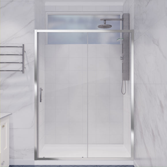 Halberd 48 in. x 72 in. Framed Shower Door in Polished Chrome