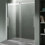 Stellar Series 60 in. x 76 in. Frameless Sliding Shower Door with Handle in Chrome