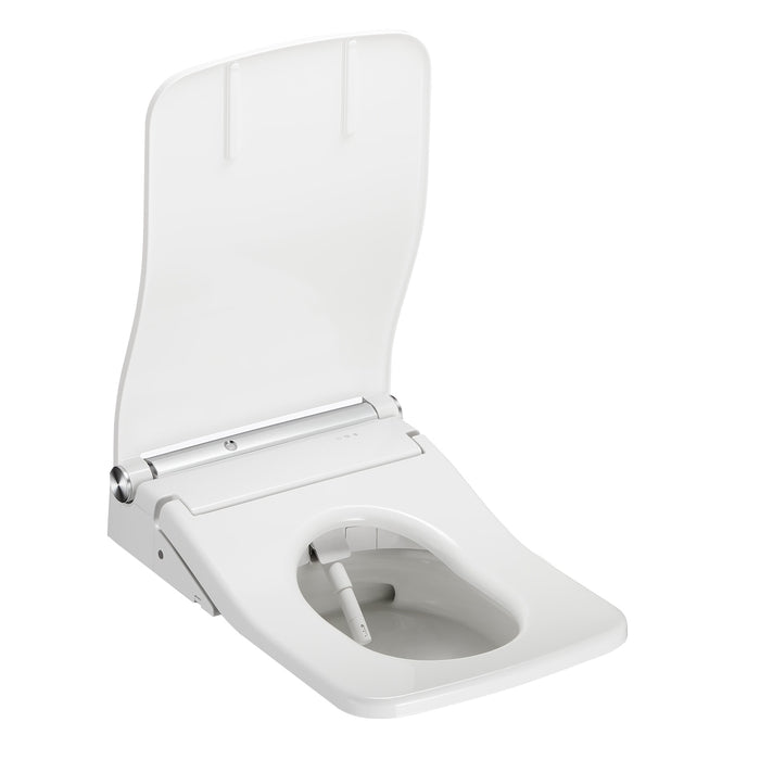 TOTO SW4549AT60N#01 SW WASHLET+ Ready Square Bidet Toilet Seat with Auto Flush Cotton White