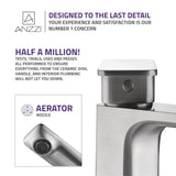 ANZZI L-AZ103BN Vibra Single Hole Single-Handle Bathroom Sink Faucet-Brushed Nickel