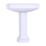TOTO LPT972#01 Guinevere 24-3/8" x 19-7/8" Pedestal Bathroom Sink for Single Hole Faucets, Cotton White