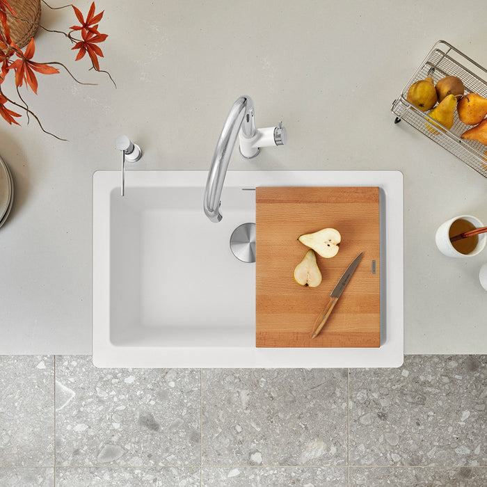 Blanco 526541 Vintera SILGRANIT 30" Single Bowl Apron-Front Farmhouse Sink - White