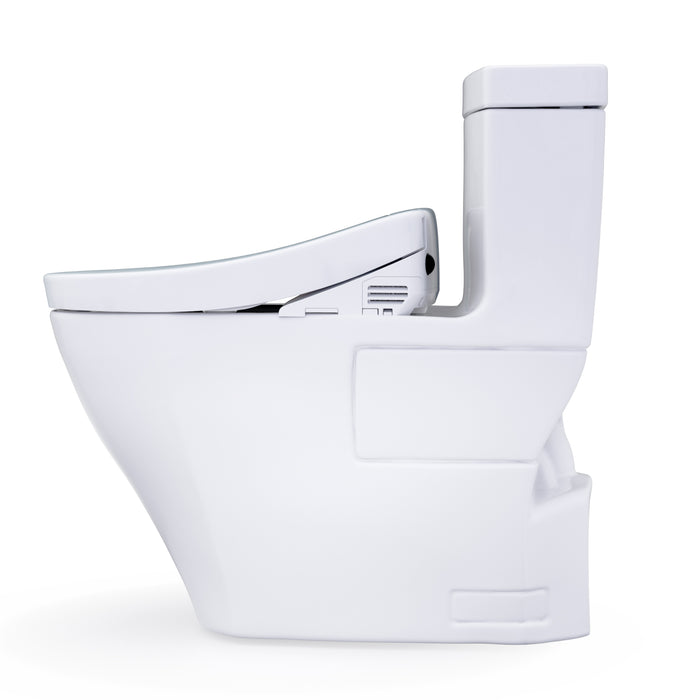 TOTO MW6263446CEFG#01 Aimes One-Piece Elongated Universal Height Toilet with Washlet S5 Bidet Seat