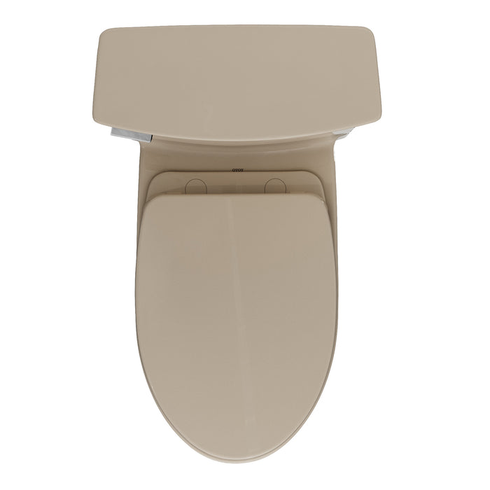 TOTO MS964124CEFG#03 Soiree One Piece Elongated 1.28 GPF Universal Height Skirted Toilet, Bone
