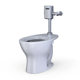 TOTO CT725CUFG#01 Commercial Flushometer Floor-Mounted Universal Height Toilet, Elongated, Cotton White