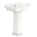 TOTO Promenade 24" x 19-1/4" Rectangular Pedestal Bathroom Sink for 8 inch Center Faucets, Colonial White - LPT532.8N#11