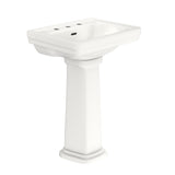 TOTO Promenade 24" x 19-1/4" Rectangular Pedestal Bathroom Sink for 8 inch Center Faucets, Colonial White - LPT532.8N#11
