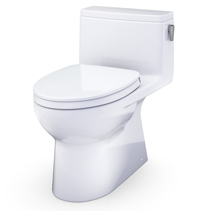 TOTO MS672124CEFRG#01 Redington One-Piece Elongated 1.28 GPF Universal Height Toilet with Right-Hand Trip Lever and Seat