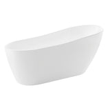 ANZZI Series 5.58 ft. Freestanding Bathtub in White