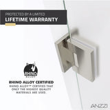 ANZZI SD-AZ8075-01BNF Passion Series 24" by 72" Frameless Frosted Shower Door in Brushed Nickel