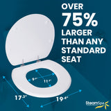 ANZZI T1-AZ301WH XL COMFORT Round Closed Toilet Seat in White