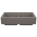 Blanco 527418 Vintera SILGRANIT 33" Double Bowl Apron-Front Farmhouse Sink - Volcano Gray