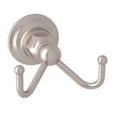 House of Rohl ROT7DSTN Wall Mount Double Robe Hook