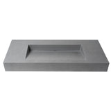 ALFI Brand ABCO48R 48" Solid Concrete Rectangular Countertop Sink