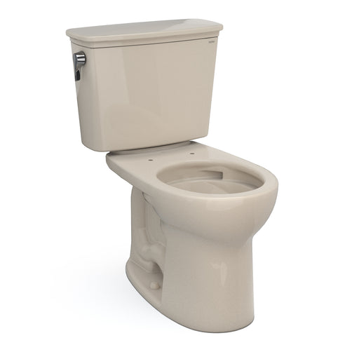 TOTO Drake Transitional Two-Piece Round 1.28 GPF Universal Height Tornado Flush Toilet with CeFiONtect, Bone - CST785CEFG#03