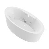 Heidi 5.7 ft. Whirlpool and Air Bath Tub in White