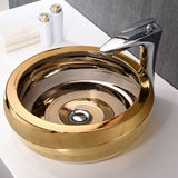 ANZZI LS-AZ8201 Levi Series Vessel Sink in Smoothed Gold