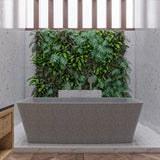 ALFI Brand ABCO71TUB 71" Solid Concrete Rectangular Freestanding Bathtub