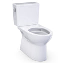 TOTO Glaston Two-Piece Elongated 1.28 GPF Universal Height Toilet with CEFIONTECT, Cotton White - CST472CEFG#01