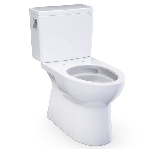 TOTO Glaston Two-Piece Elongated 1.28 GPF Universal Height Toilet with CEFIONTECT, Cotton White - CST472CEFG#01