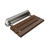 Kind 20 in. Teak Wall Mounted Folding Shower Seat