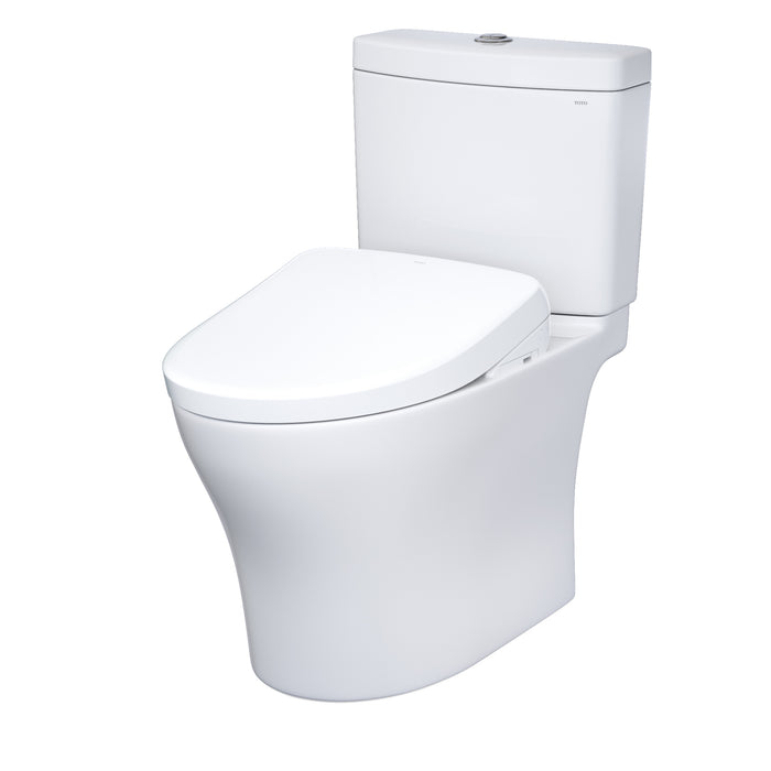 TOTO MW4464726CEMGNA#01 WASHLET+ Aquia IV Two-Piece Dual Flush Toilet with Auto Flush S7 Bidet Seat