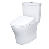 TOTO MW4464736CEMFGNA#01 WASHLET+ Aquia IV Two-Piece Dual Flush Toilet with Auto Flush S7A Bidet Seat, Cotton White