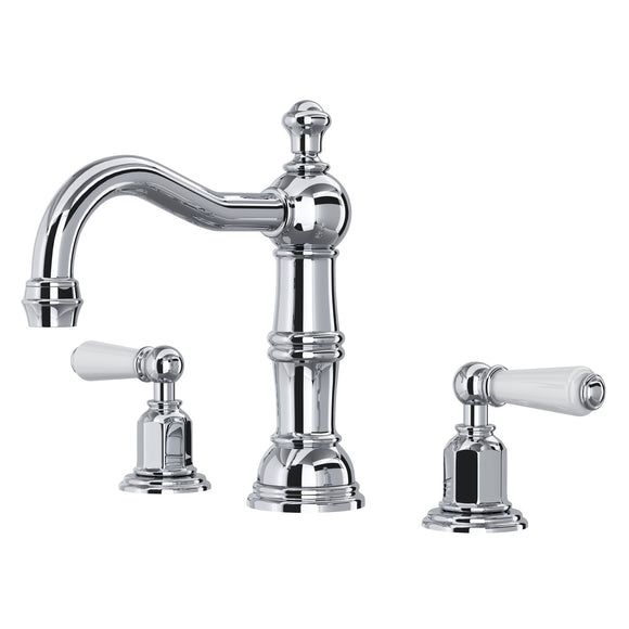 Rohl U.3720L-APC-2 Perrin and Rowe Edwardian Column Spout Widespread Bathroom Faucet