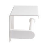 ALFI Brand ABTPC66-W White Matte Stainless Steel Toilet Paper Holder with Shelf