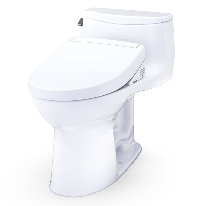 TOTO MW6183446CEFG#01 UltraMax Low Profile WASHLET+ S5 One-Piece Elongated 1.28 GPF Universal Height Toilet