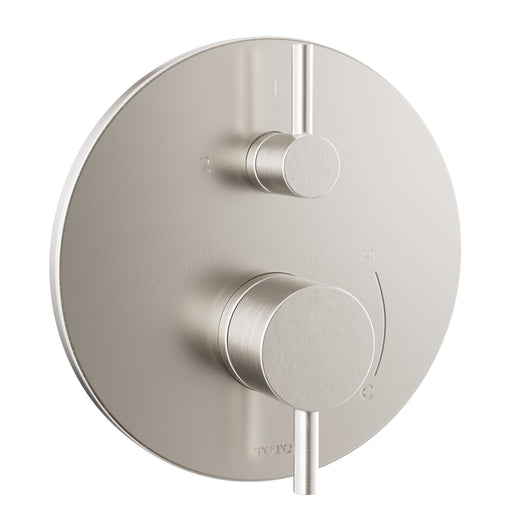 TOTO Round Pressure Balance Valve with Diverter Trim, Brushed Nickel - TBV01802U#BN
