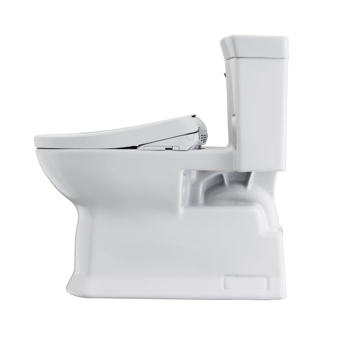TOTO MW9644736CEFG#01 Washlet+ Soiree Elongated Universal Height Toilet with S7A Bidet Seat, Contemporary Lid