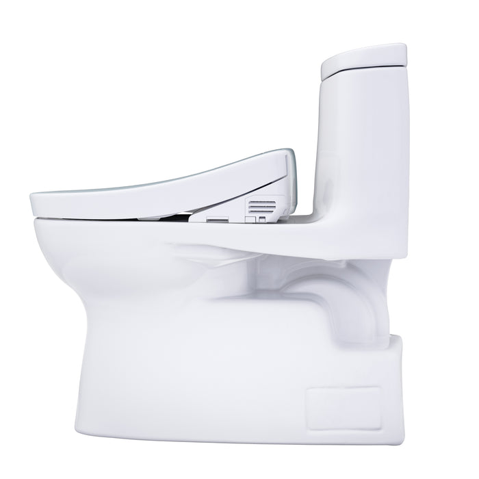 TOTO MW6143346CUFG#01 Carlyle II 1G One-Piece Elongated 1.0 GPF Universal Height Toilet with Washlet+ S2 Bidet Seat